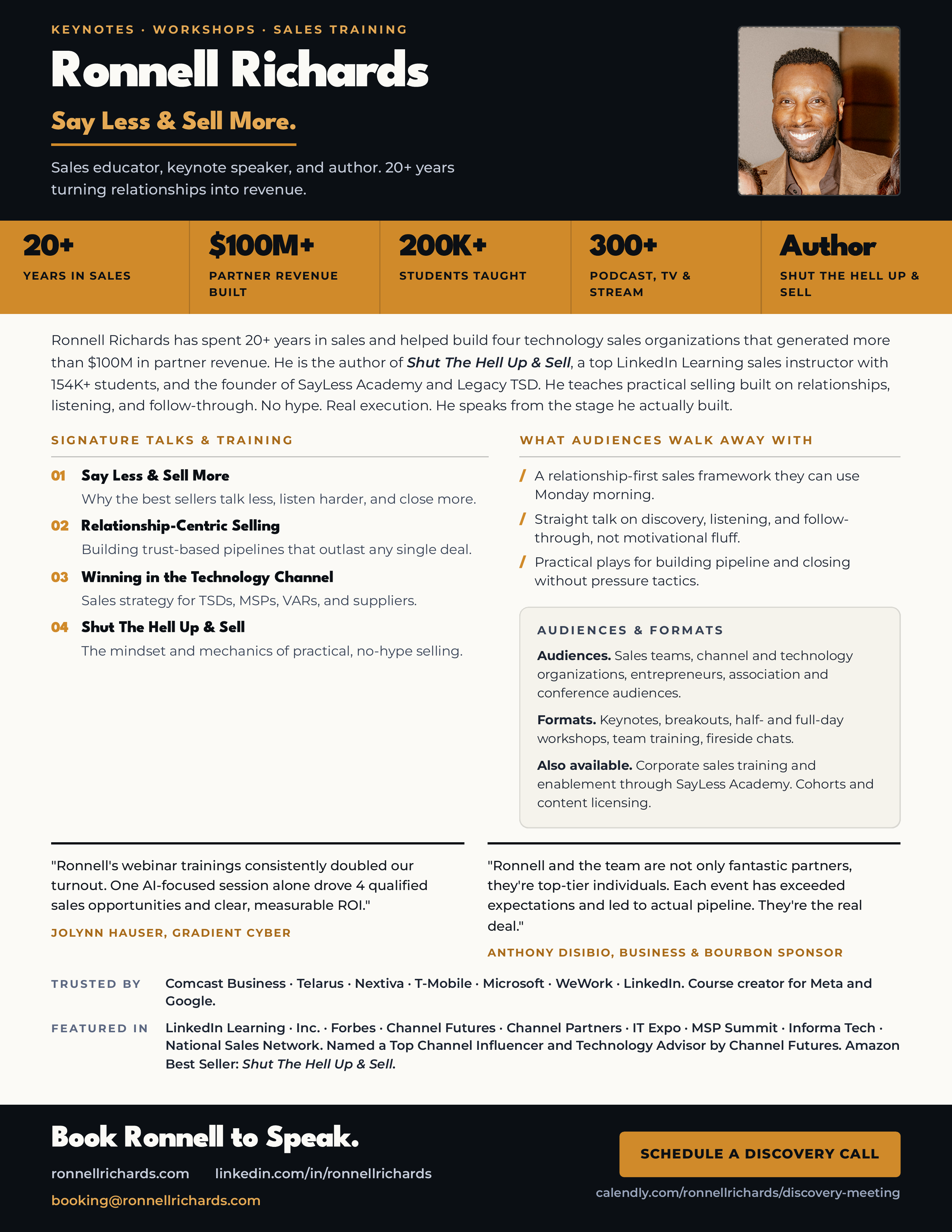 Ronnell Richards 2025 speaker one-pager