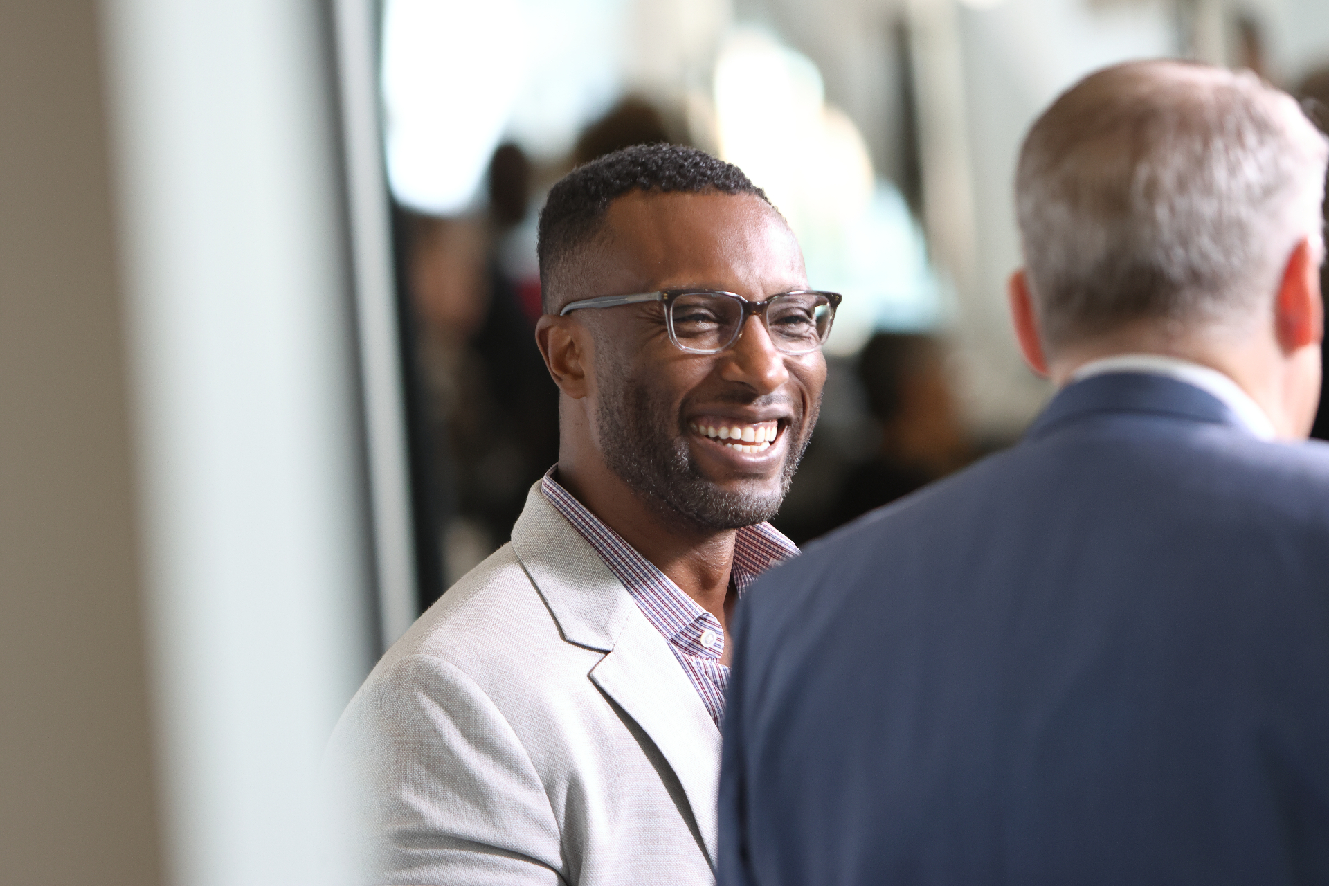 Ronnell Richards laughing during a session