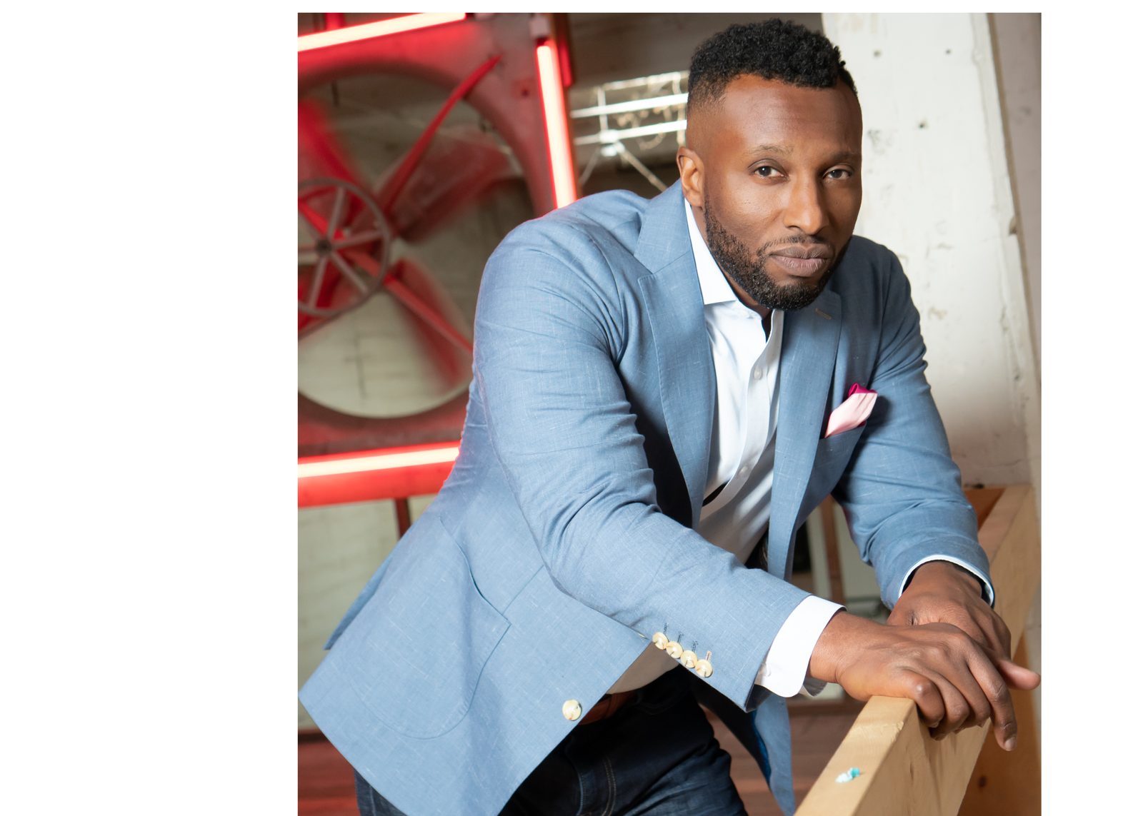 Ronnell Richards studio portrait in blazer